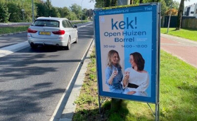 reclameborden A0 poster driehoeksborden Tiel